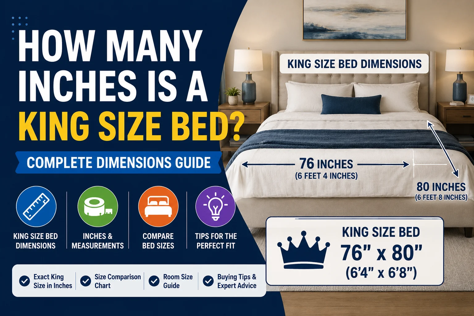 How Many Inches Is a King Size Bed