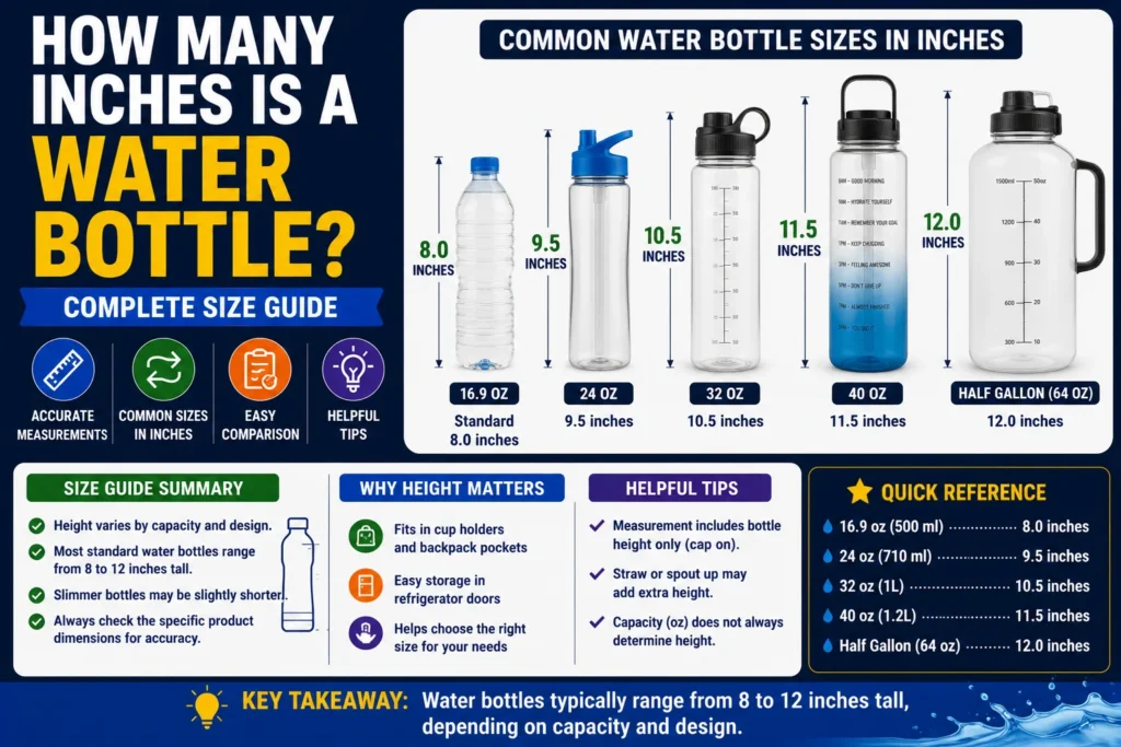 How Many Inches Is a Water Bottle