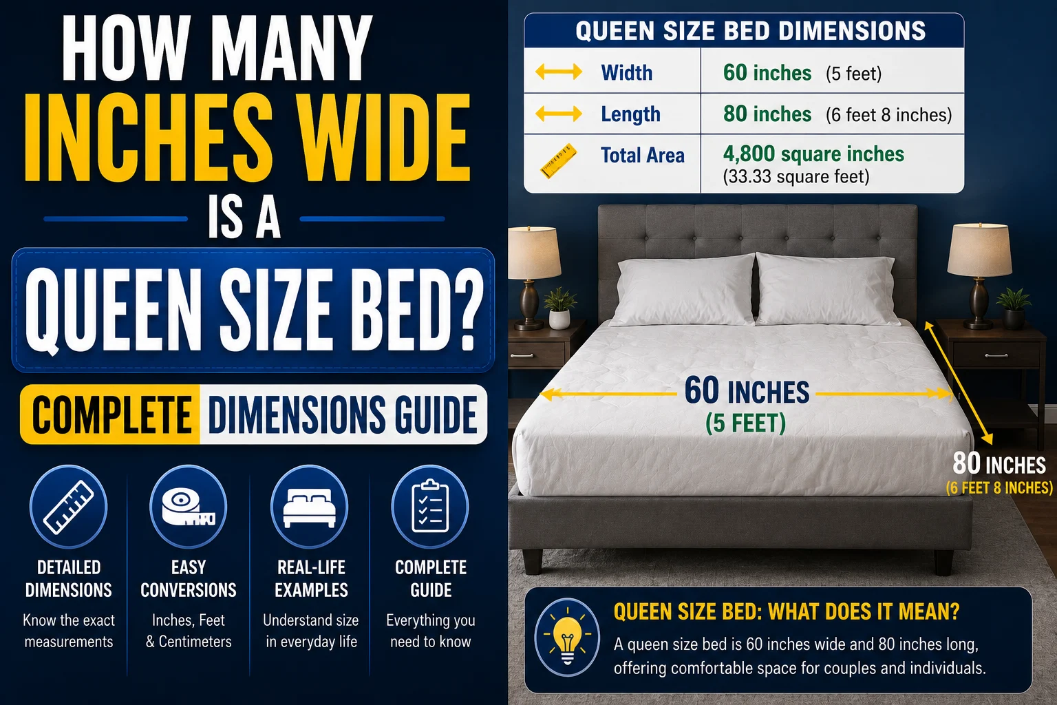 How Many Inches Wide Is a Queen Size Bed