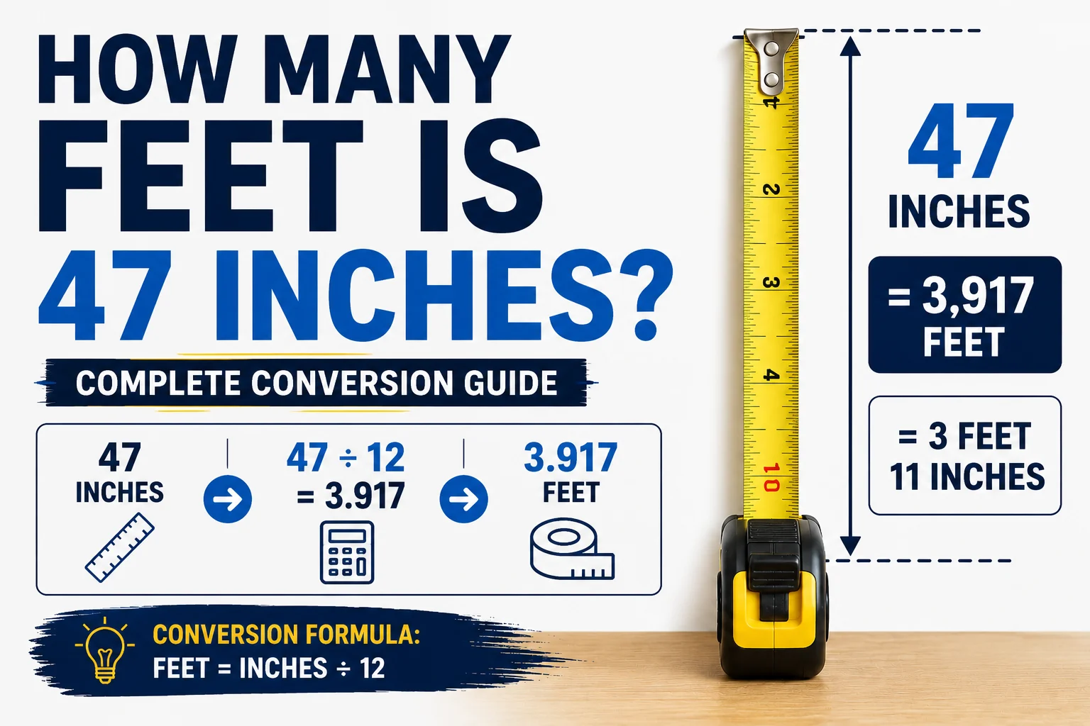 How Many Feet Is 47 Inches
