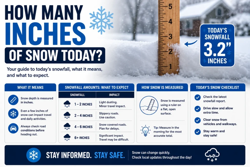 How Many Inches of Snow Today