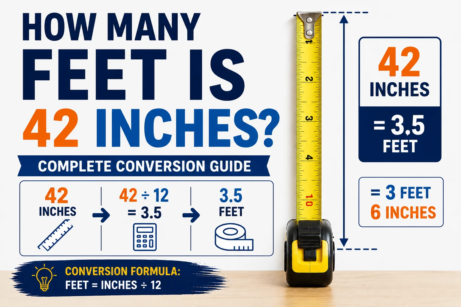 ow Many Feet Is 42 Inches
