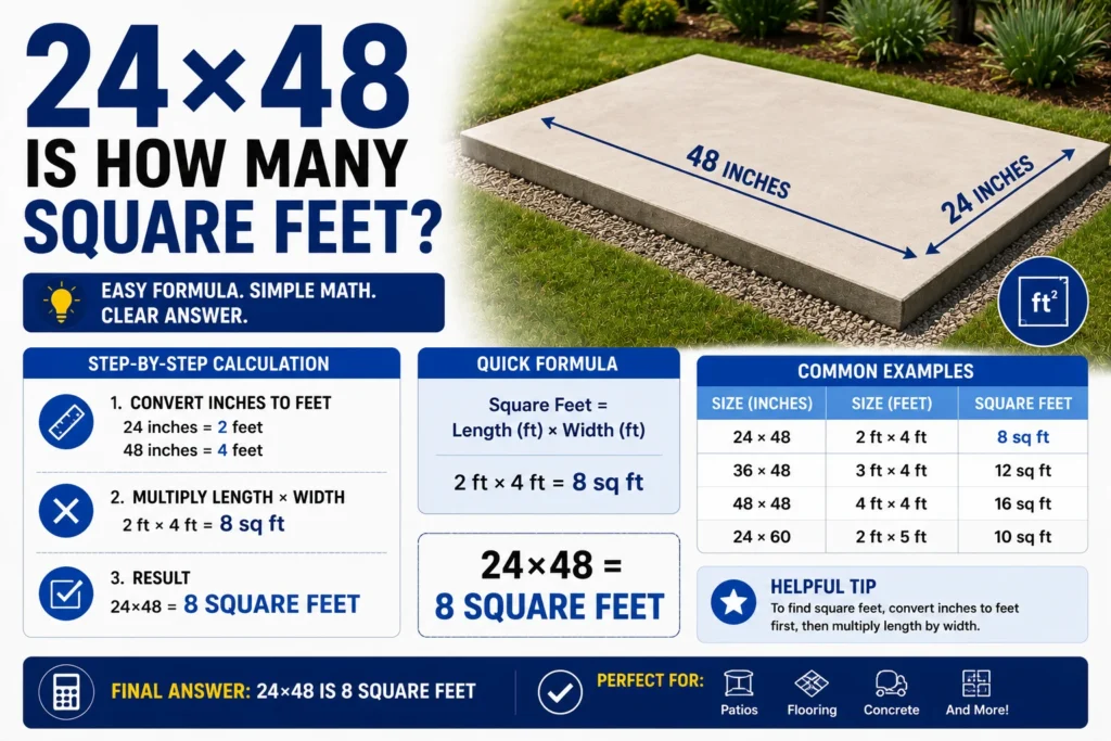 24×48 Is How Many Square Feet
