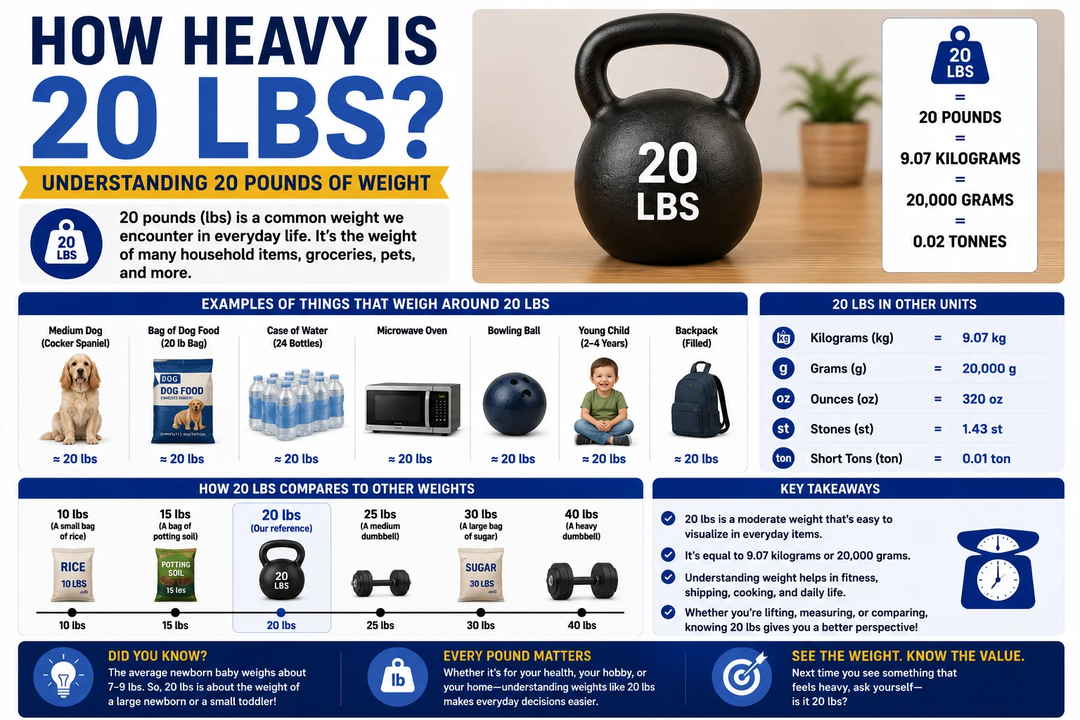 How Heavy Is 20 lbs
