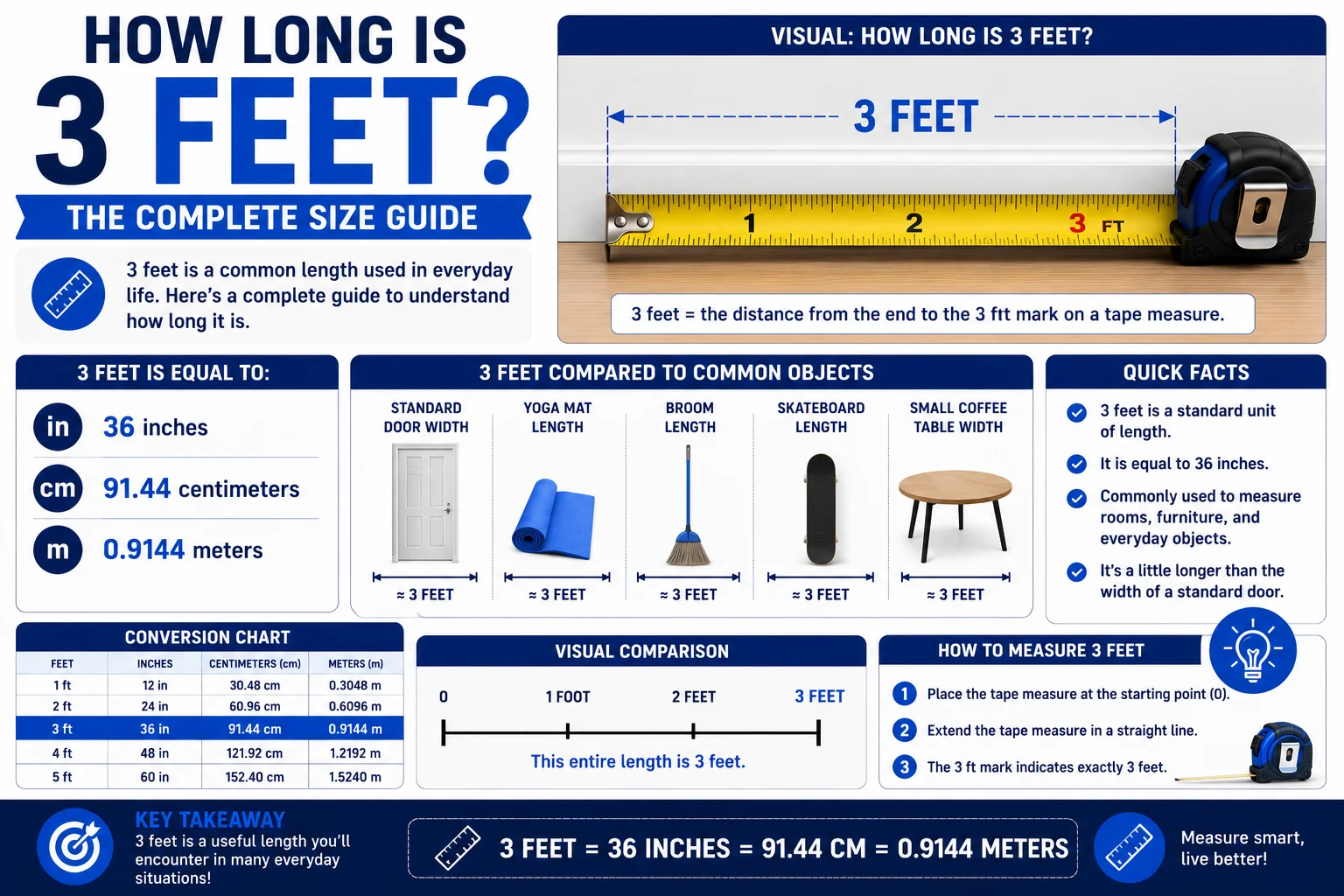 How Long Is 3 Feet