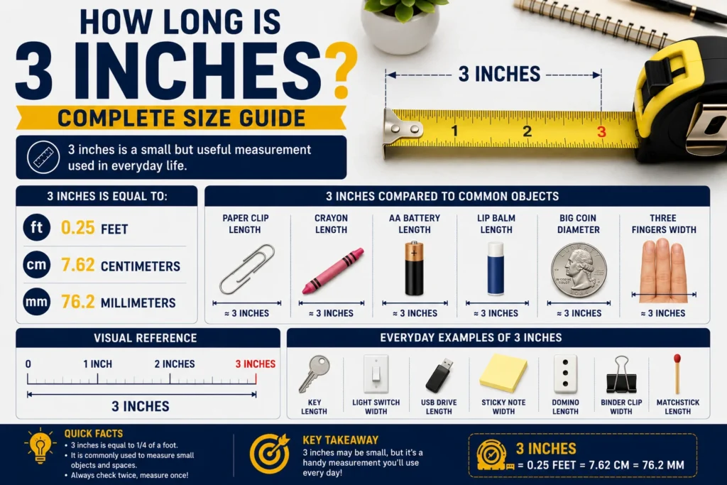 How Long Is 3 Inches