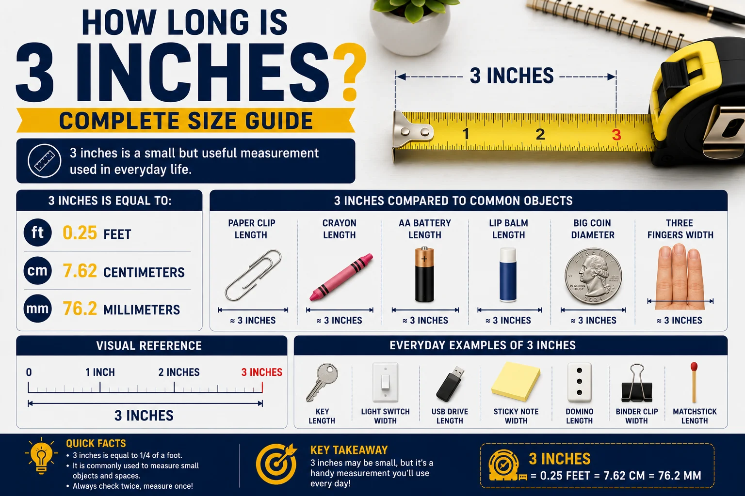 How Long Is 3 Inches