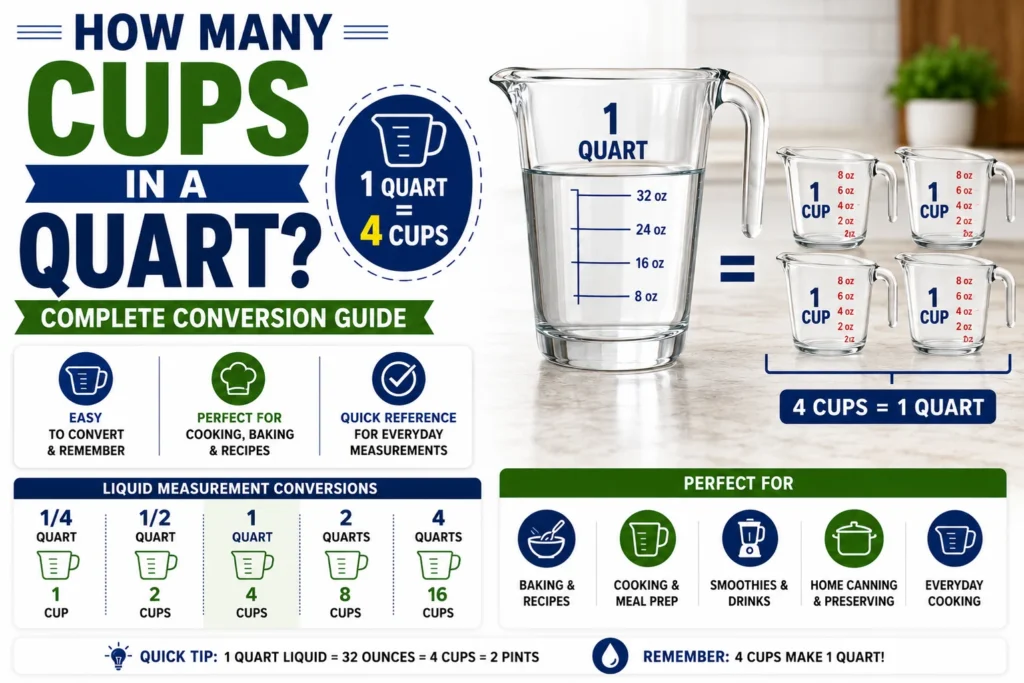 How Many Cups in a Quart