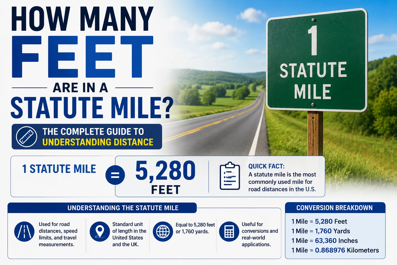 How Many Feet Are in a Statute Mile