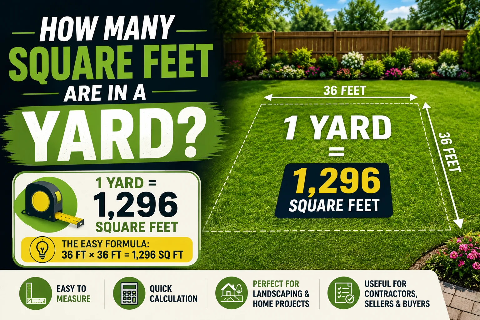 How Many Square Feet Are in a Yard