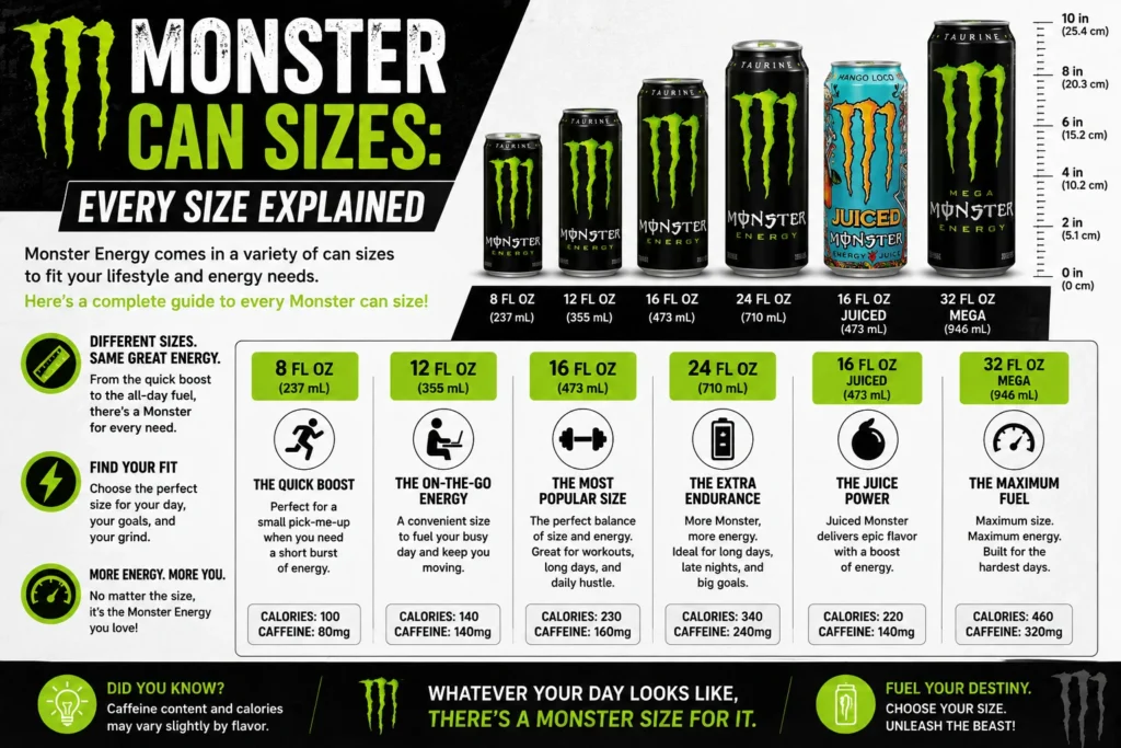 Monster Can Sizes