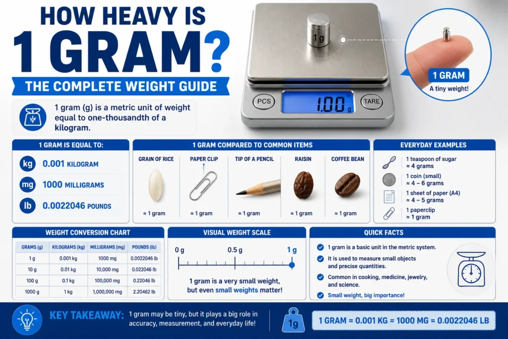 how heavy is 1 grams