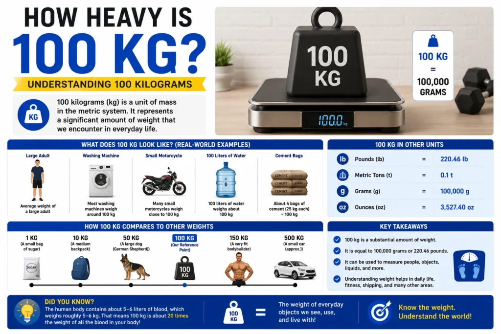 how heavy is 100 kg