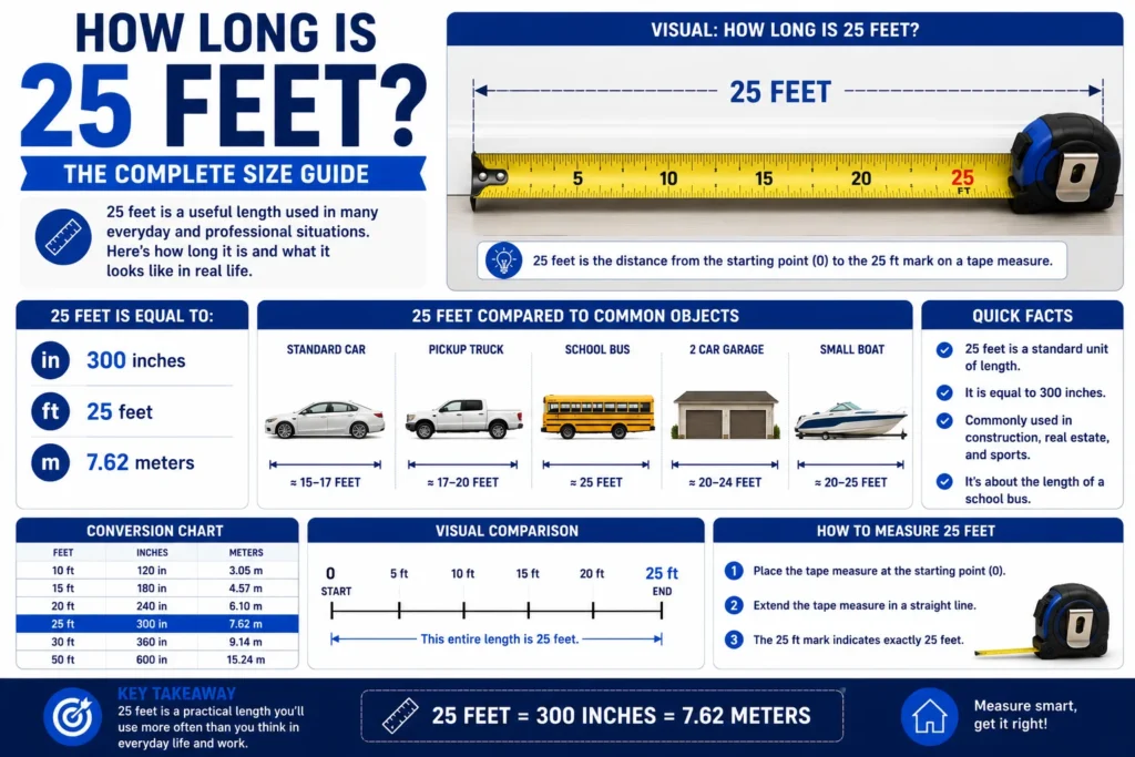 how long is 25 feet