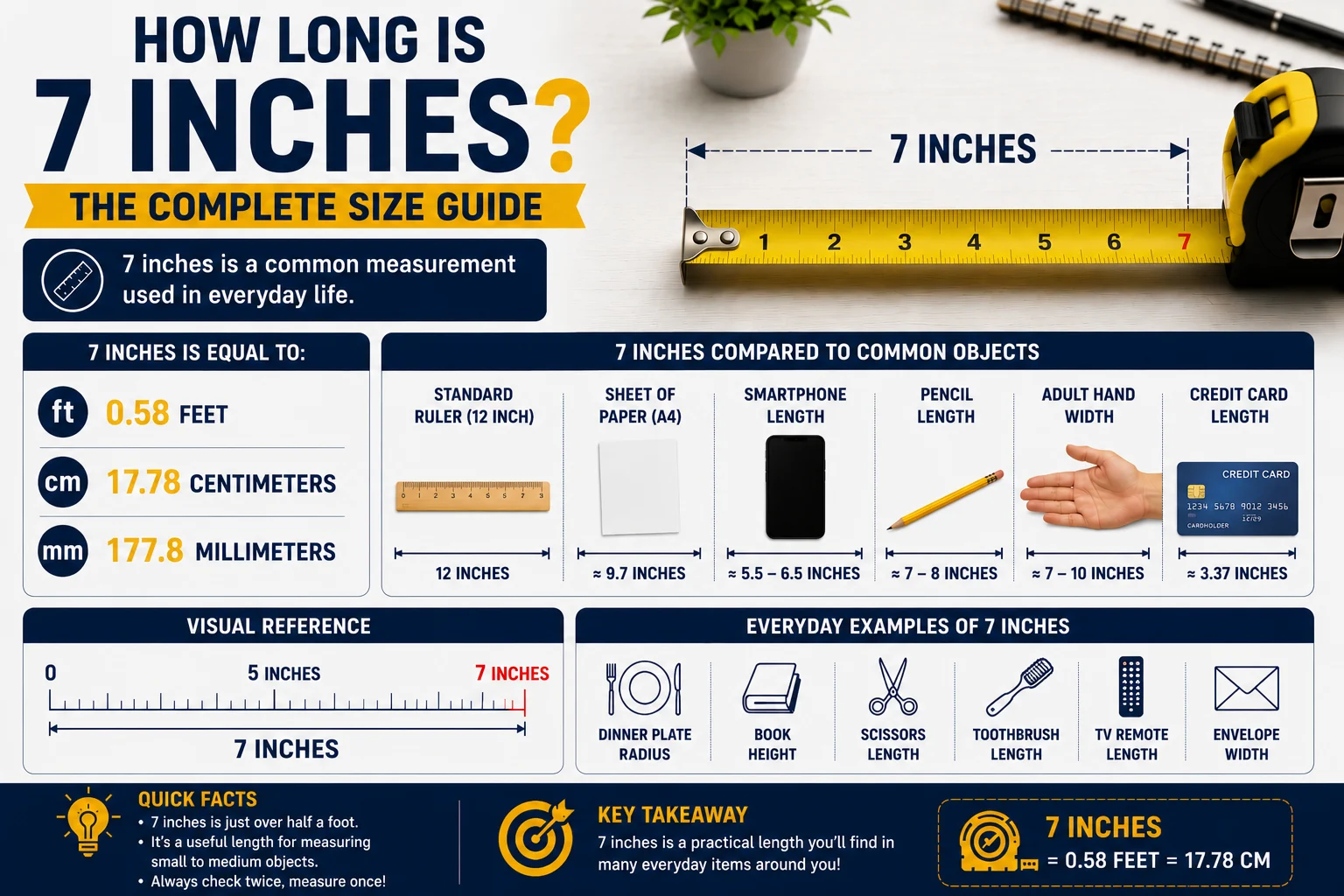 how long is 7 inches