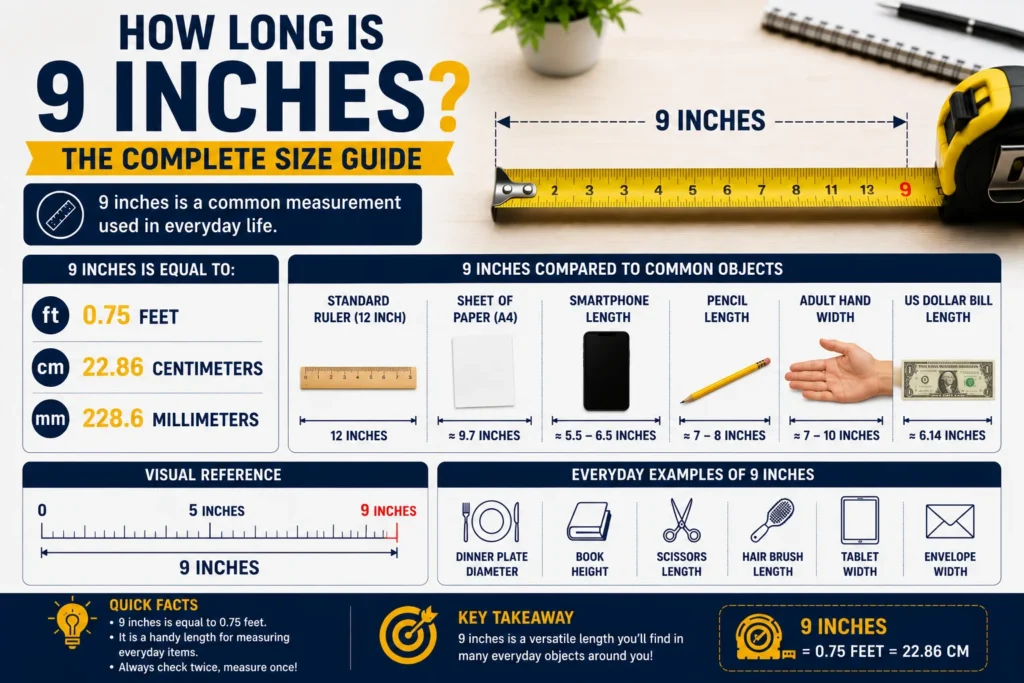 how long is 9 inches