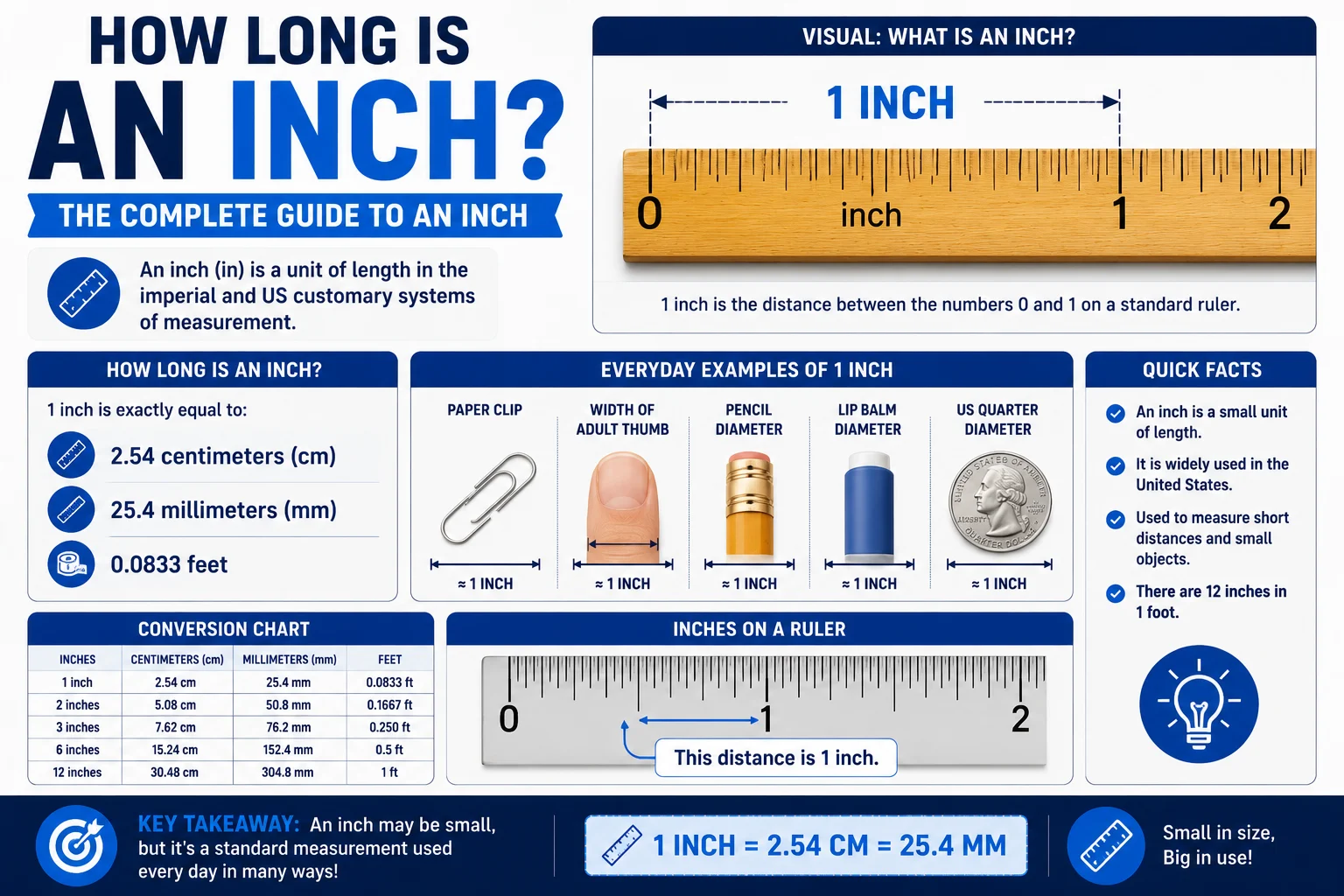 how long is an inch