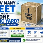 how many feet are in one cubic yard