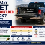 how many feet is a short bed truck