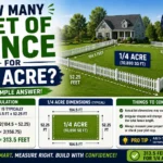 how many feet of fence for 1/4 acre