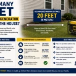 how many feet should a generator be from the house