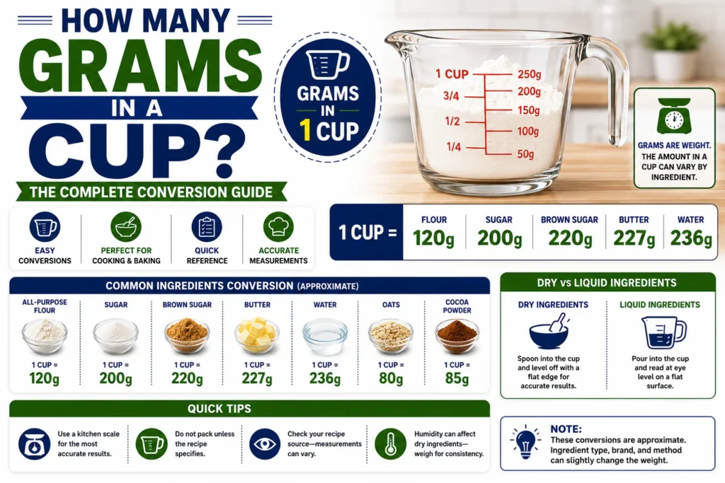how many grams in a cup