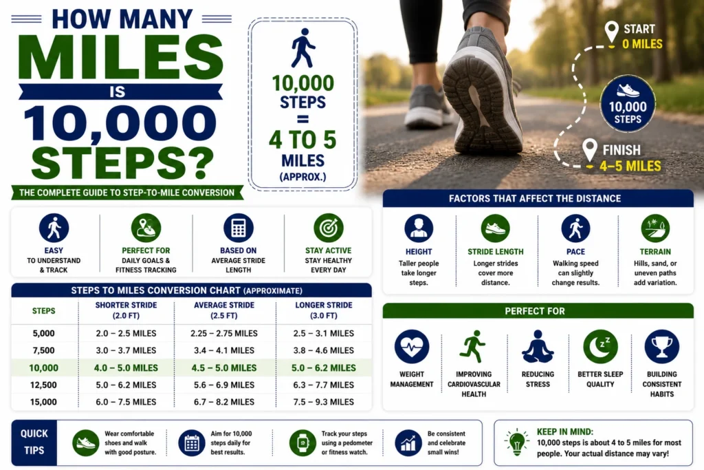 how many miles is 10000 steps