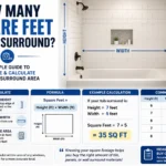 how many square feet is a tub surround