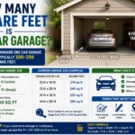 how many square feet is one car garage