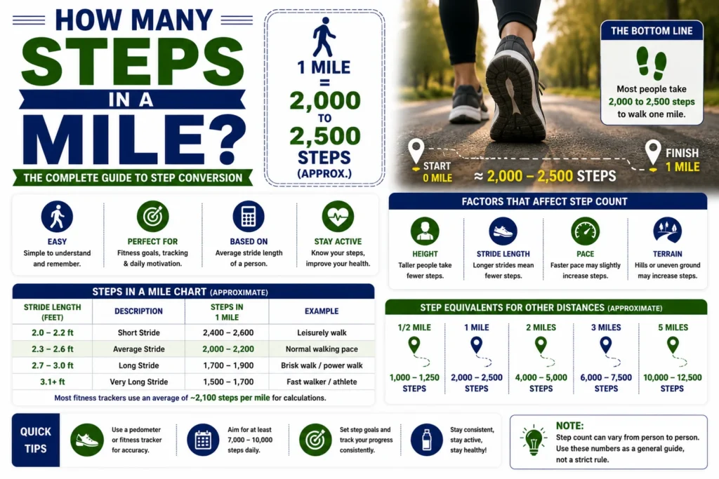 how many steps in a mile