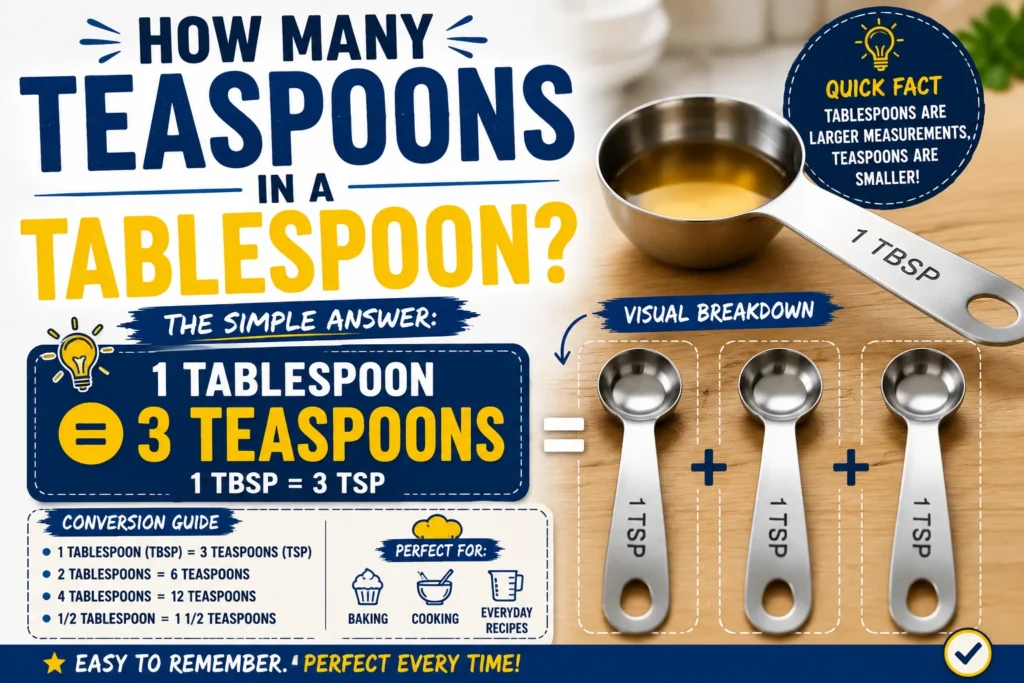 how many teaspoons in a tablespoon