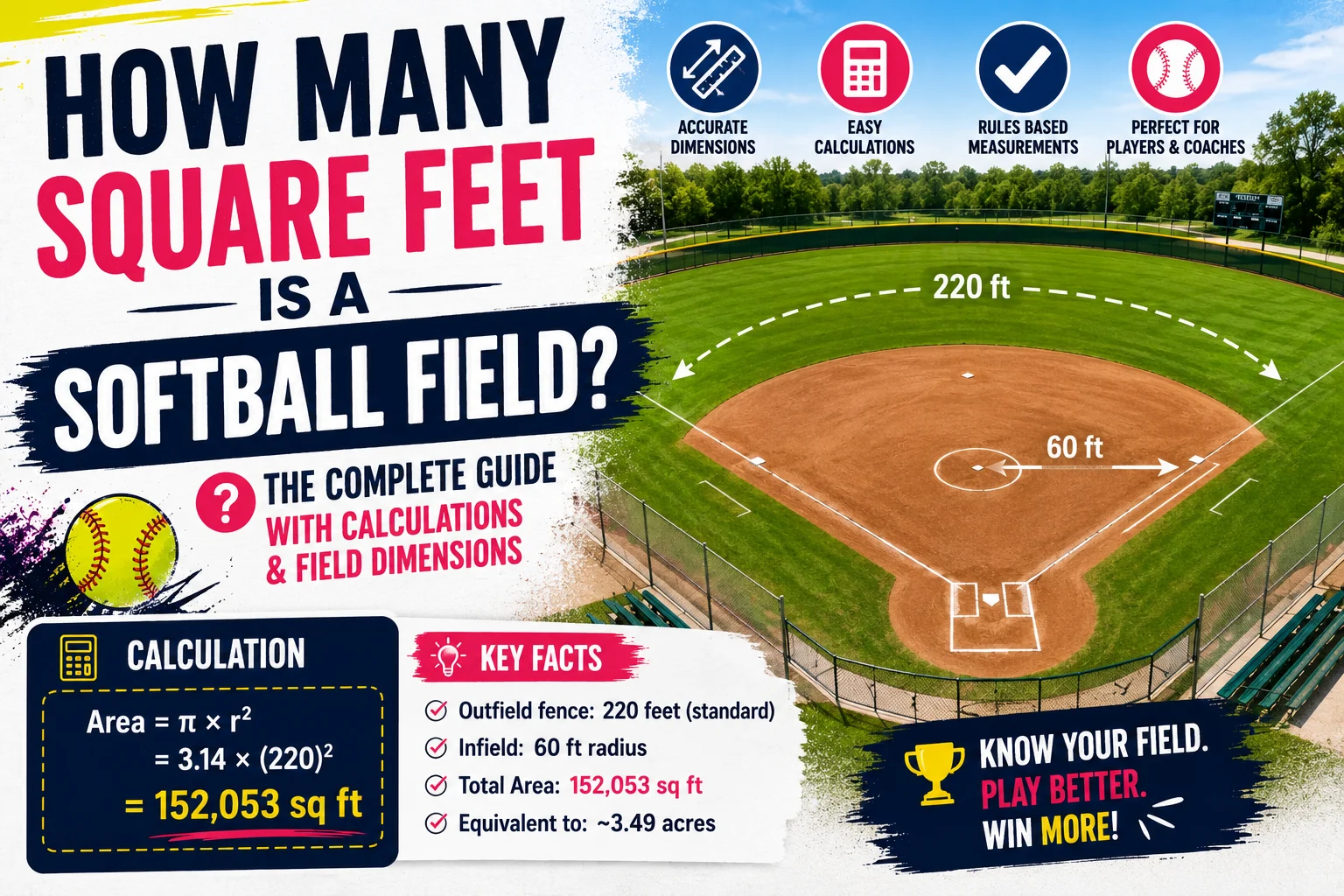 ow Many Square Feet Is a Softball Field