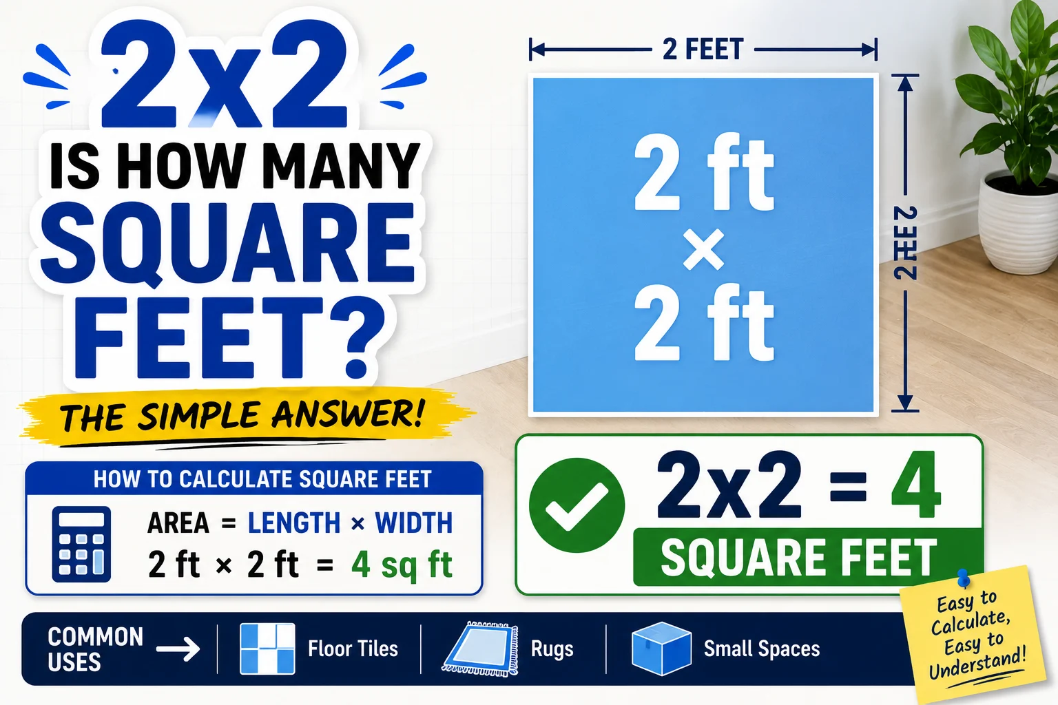 2x2 Is How Many Square Feet