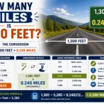 How Many Miles Is 1,300 Feet