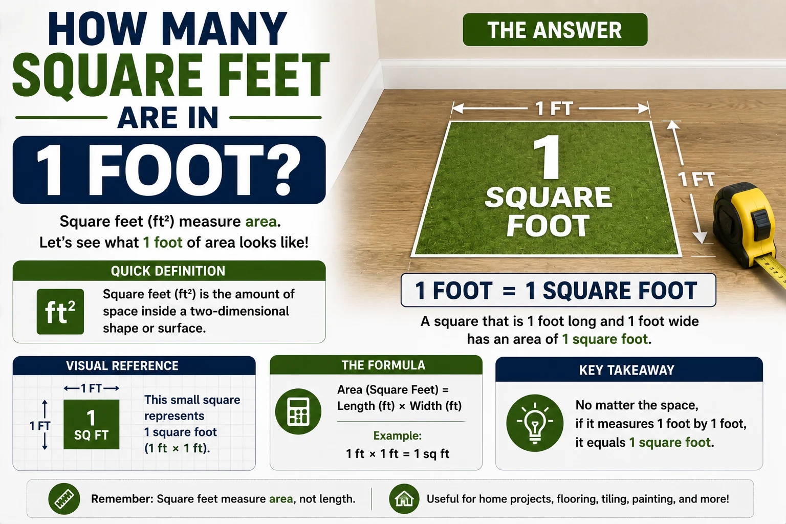 How Many Square Feet Are in 1 Foot