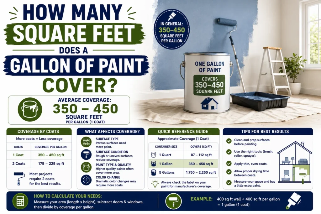 How Many Square Feet Does a Gallon of Paint Cover