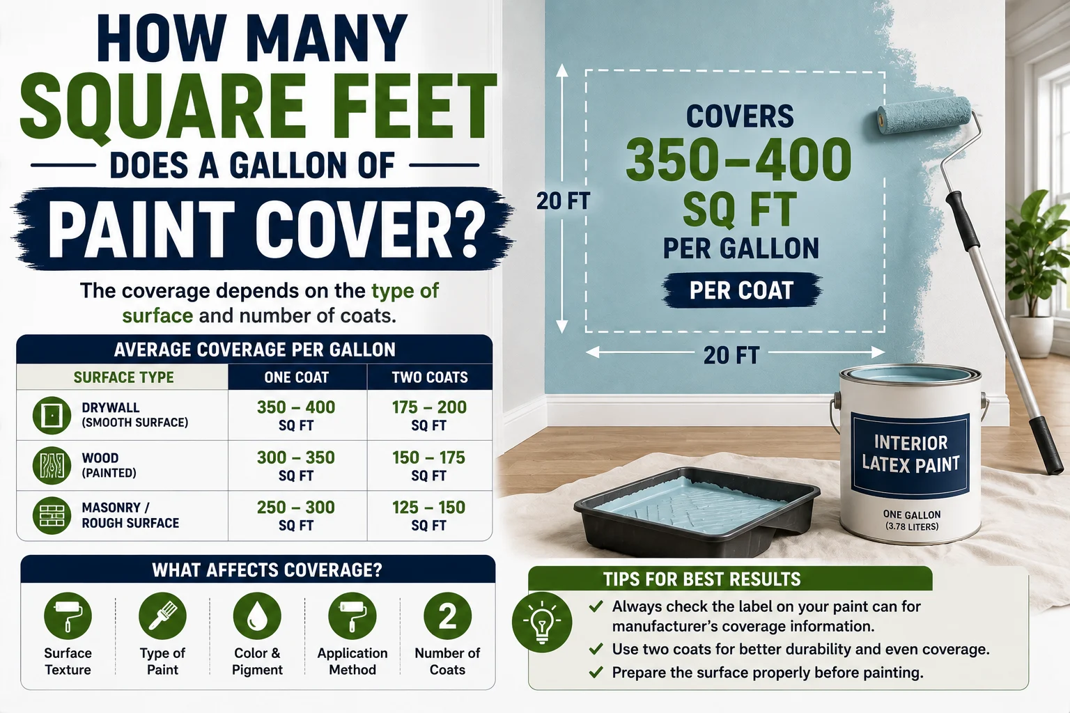 How Many Square Feet Does a Gallon of Paint Cover
