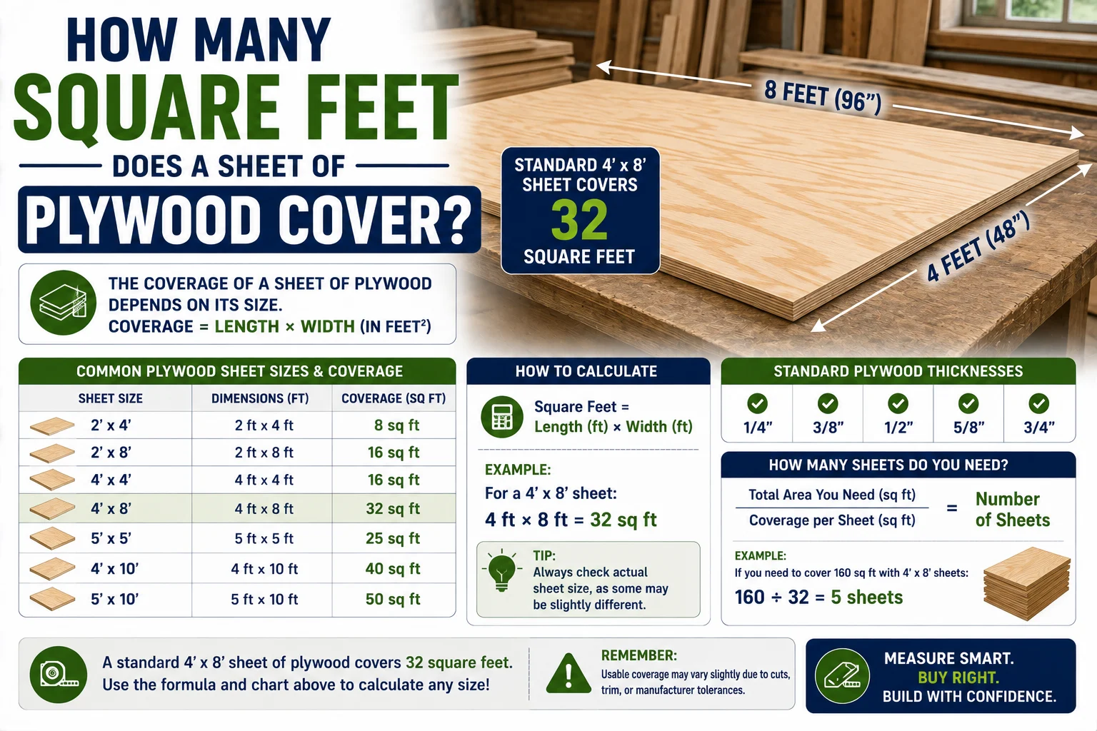 How Many Square Feet Does a Sheet of Plywood Cover