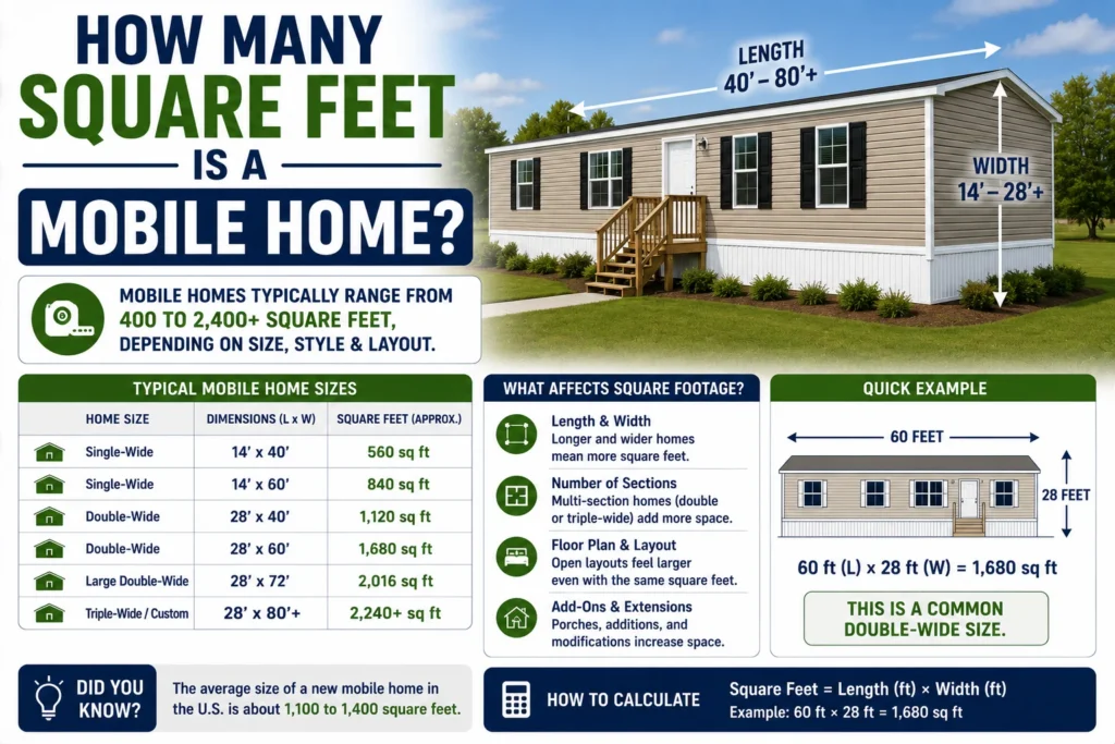 How Many Square Feet Is a Mobile Home