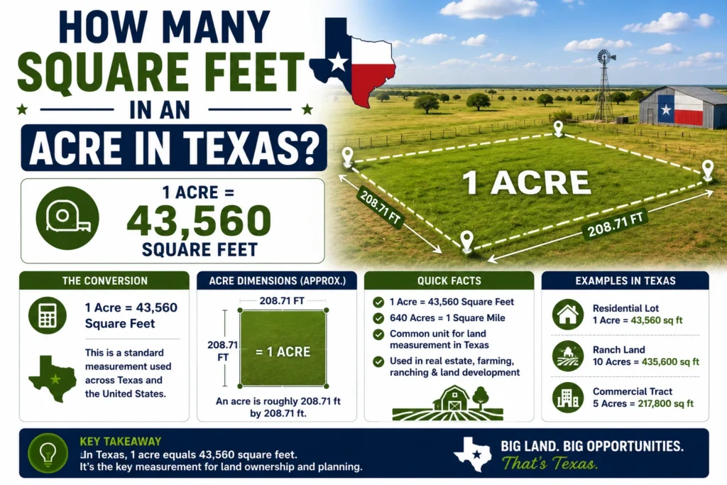 How Many Square Feet in an Acre in Texas