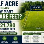 half acre equals how many square feet