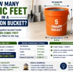 how many cubic feet 5 gallon bucket