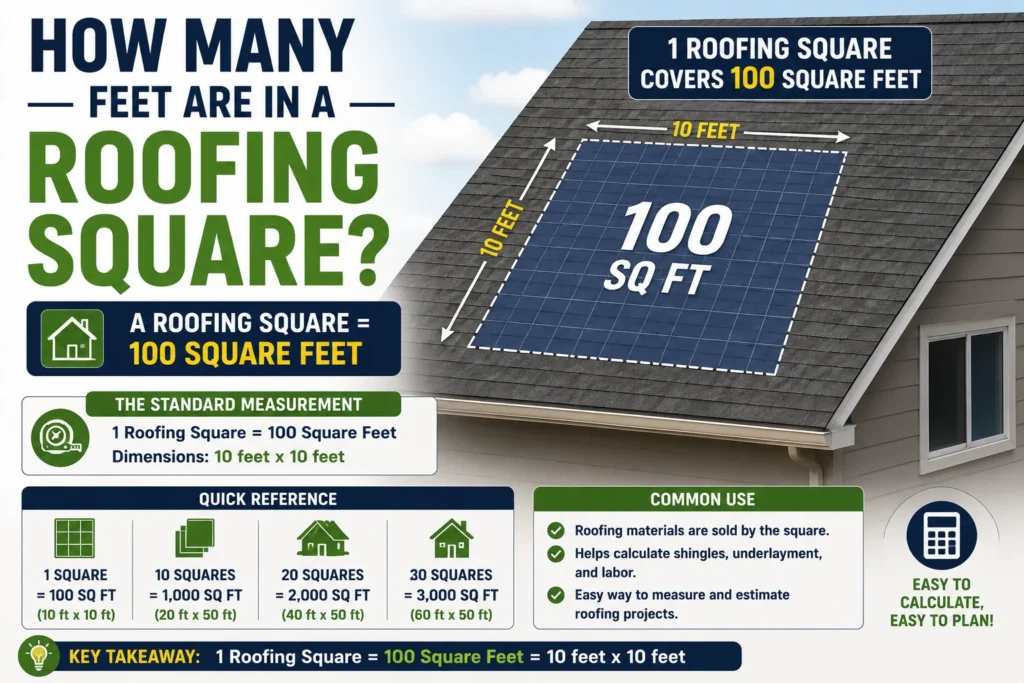 how many feet are in a roofing square