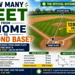 how many feet from home to second base