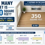 how many feet is 350 square feet