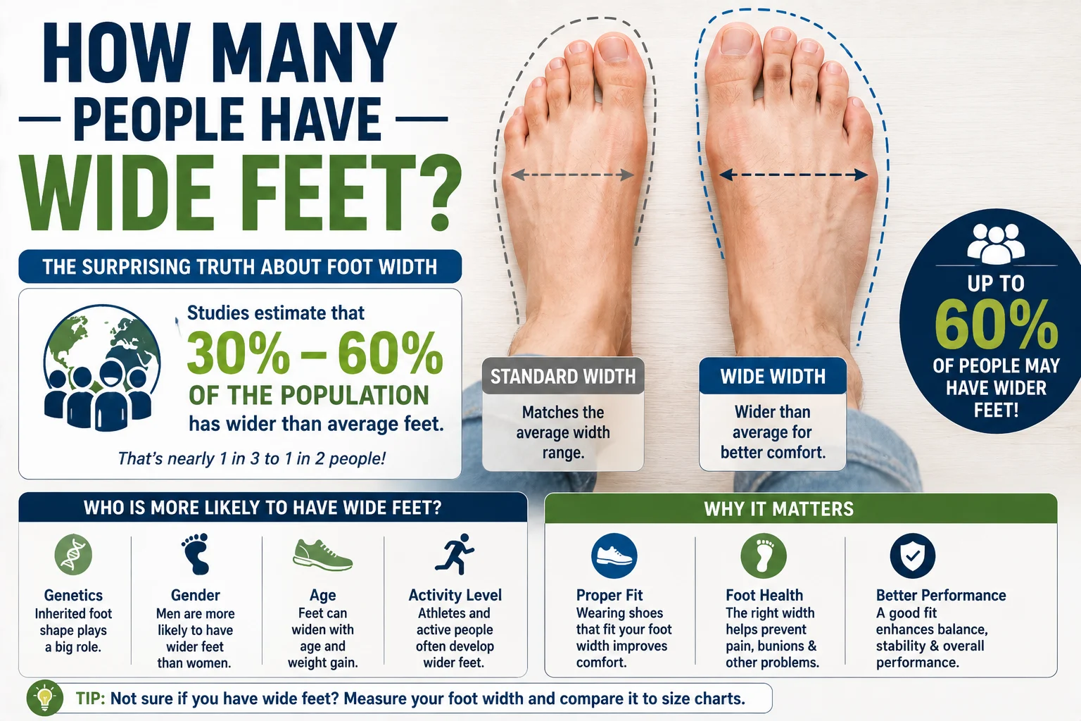 how many people have wide feet