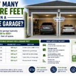 how many square feet in a double garage