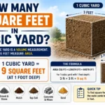 how many square feet in cubic yard