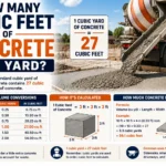 ow many cubic feet of concrete in a yard